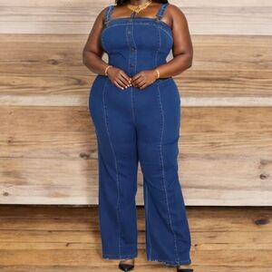 Women's Blue Denim Jumpsuit